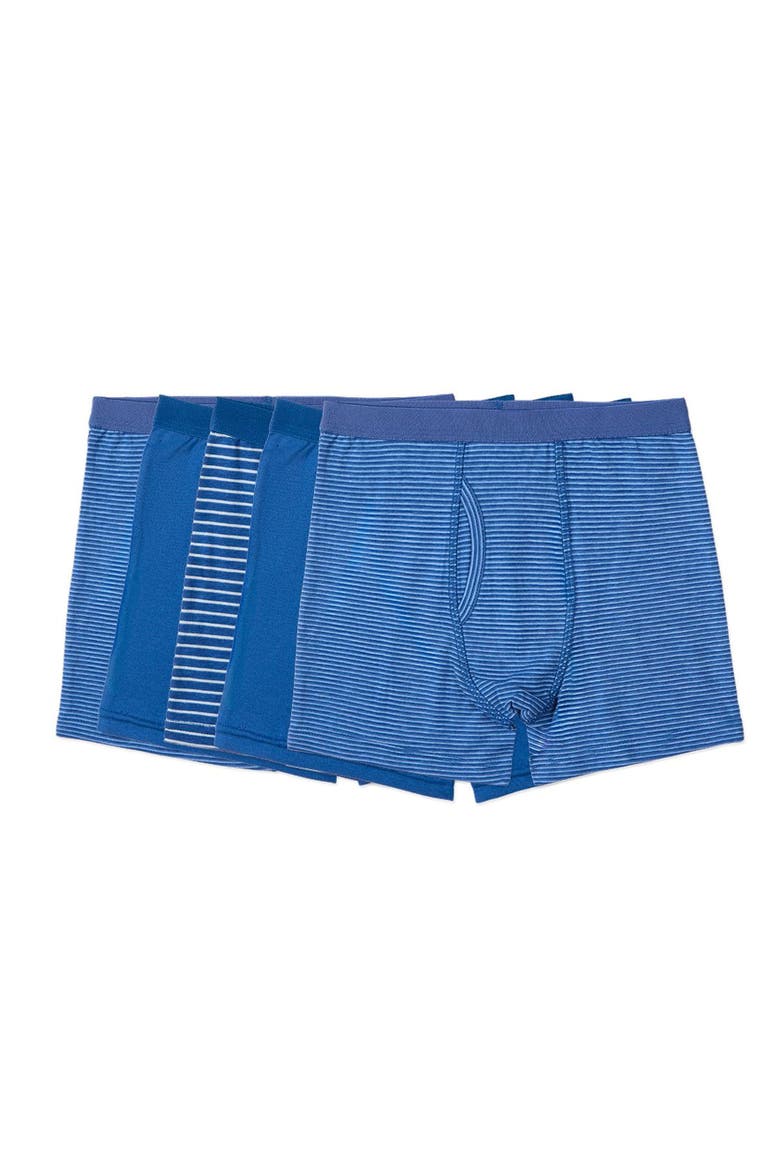 5 Pair Out Of The Blue Knit Boxer Briefs, Main, color, Blue Multi