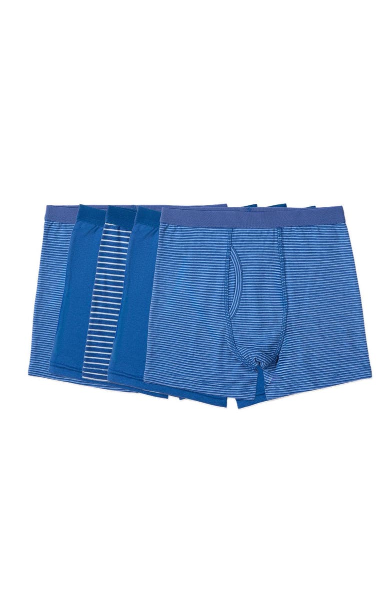 MeMoi 5 Pair Out Of The Blue Knit Boxer Briefs, Main, color, Blue Multi