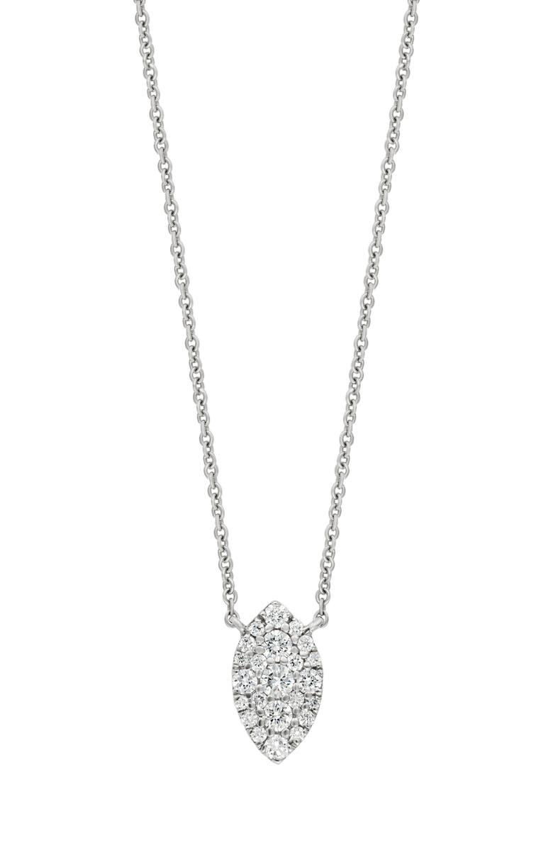 Bony Levy Mika Diamond Marquise Pendant Necklace, Main, color, 18K White Gold