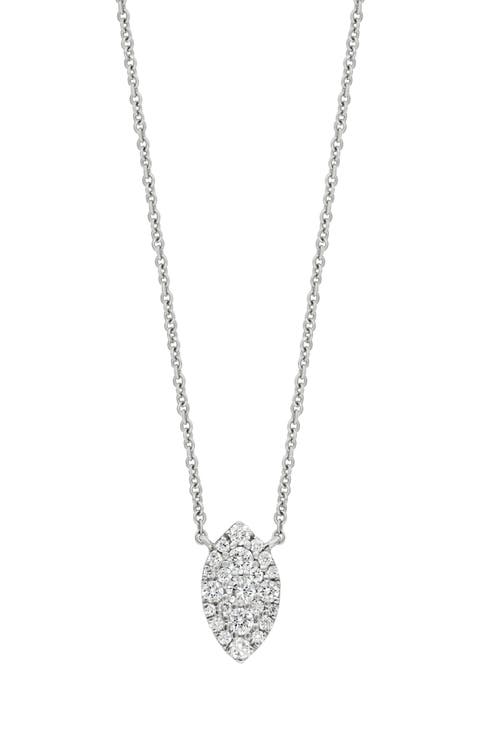 Mika Diamond Marquise Pendant Necklace