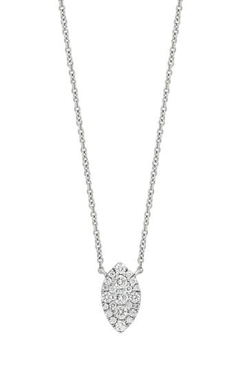 Bony Levy Mika Diamond Marquise Pendant Necklace In 18k White Gold