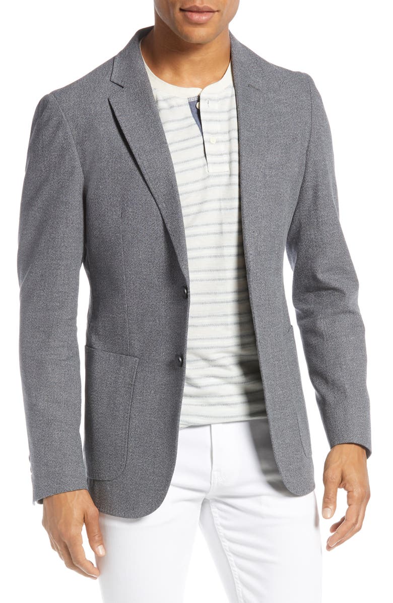 1901 Extra Slim Fit Mélange Cotton & Linen Sport Coat, Main, color, 