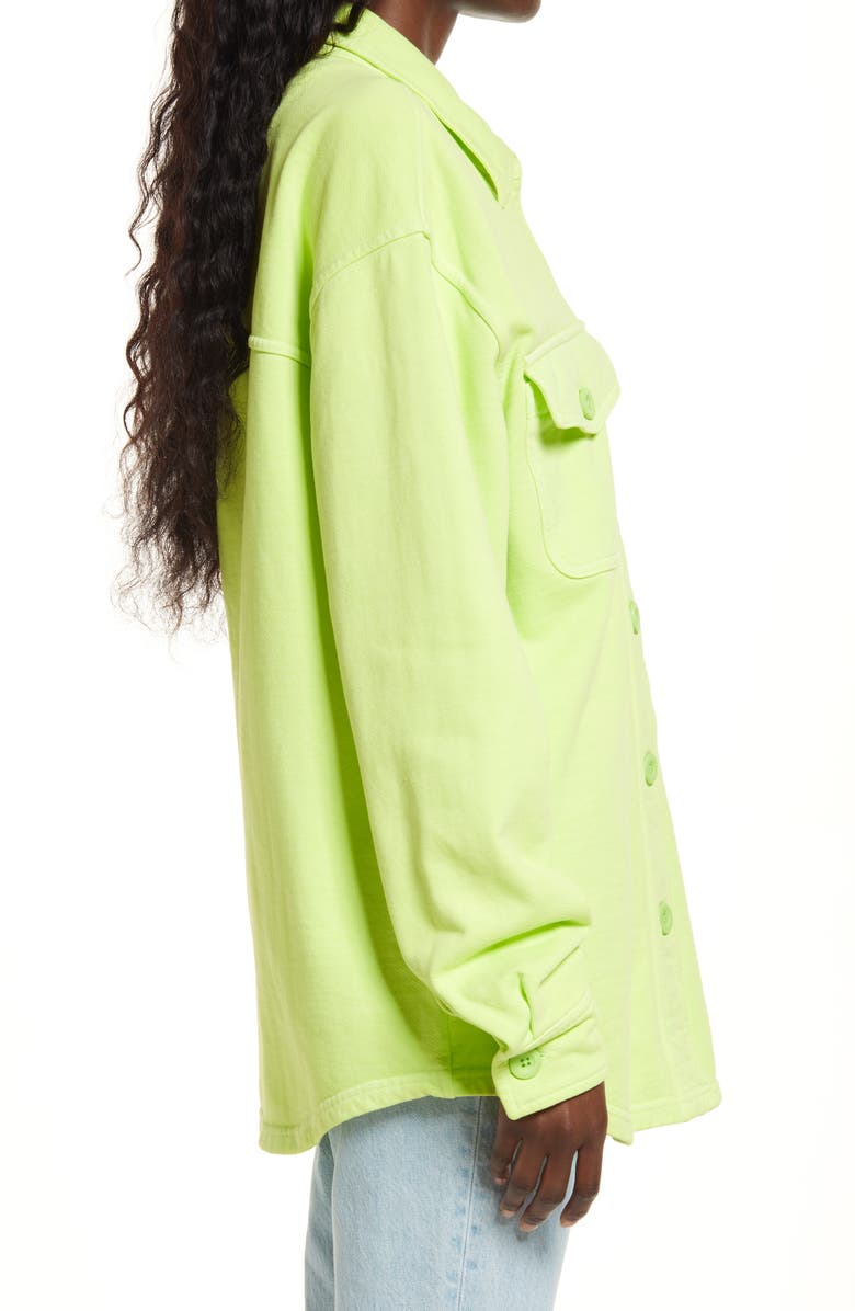 Good American Cotton Fleece Shacket, Alternate, color,