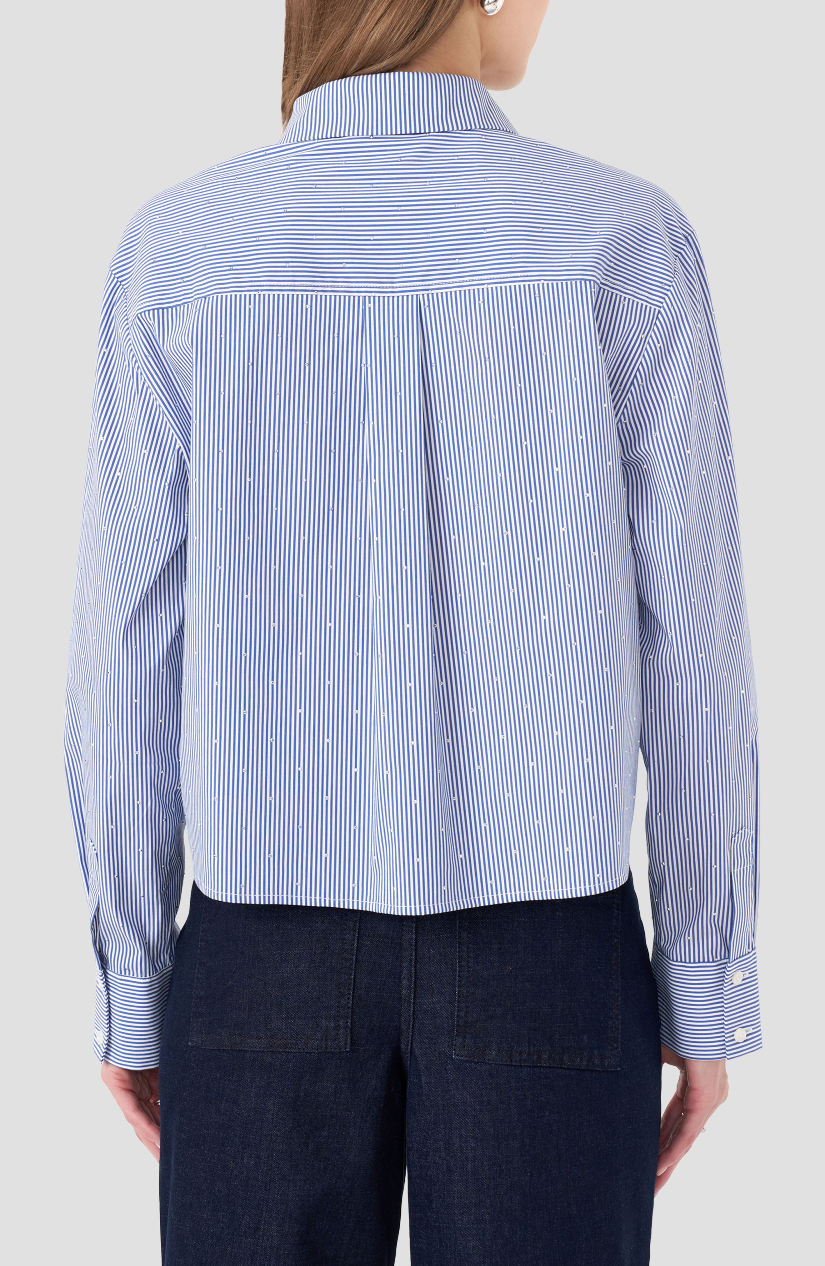 Boxy Stripe Button-Up Shirt - image 2