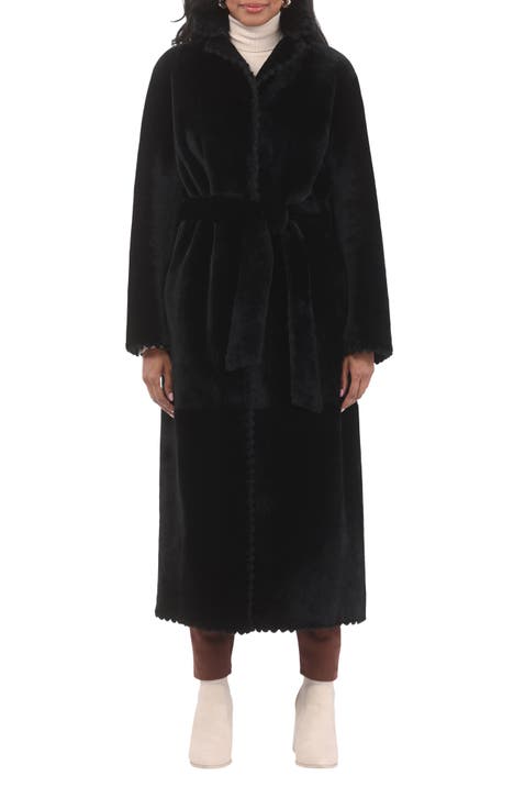Reversible Genuine Shearling Long Coat