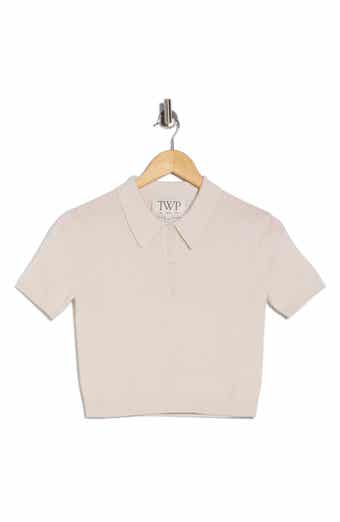 TWP Wool Thermal Crop Polo Sweater