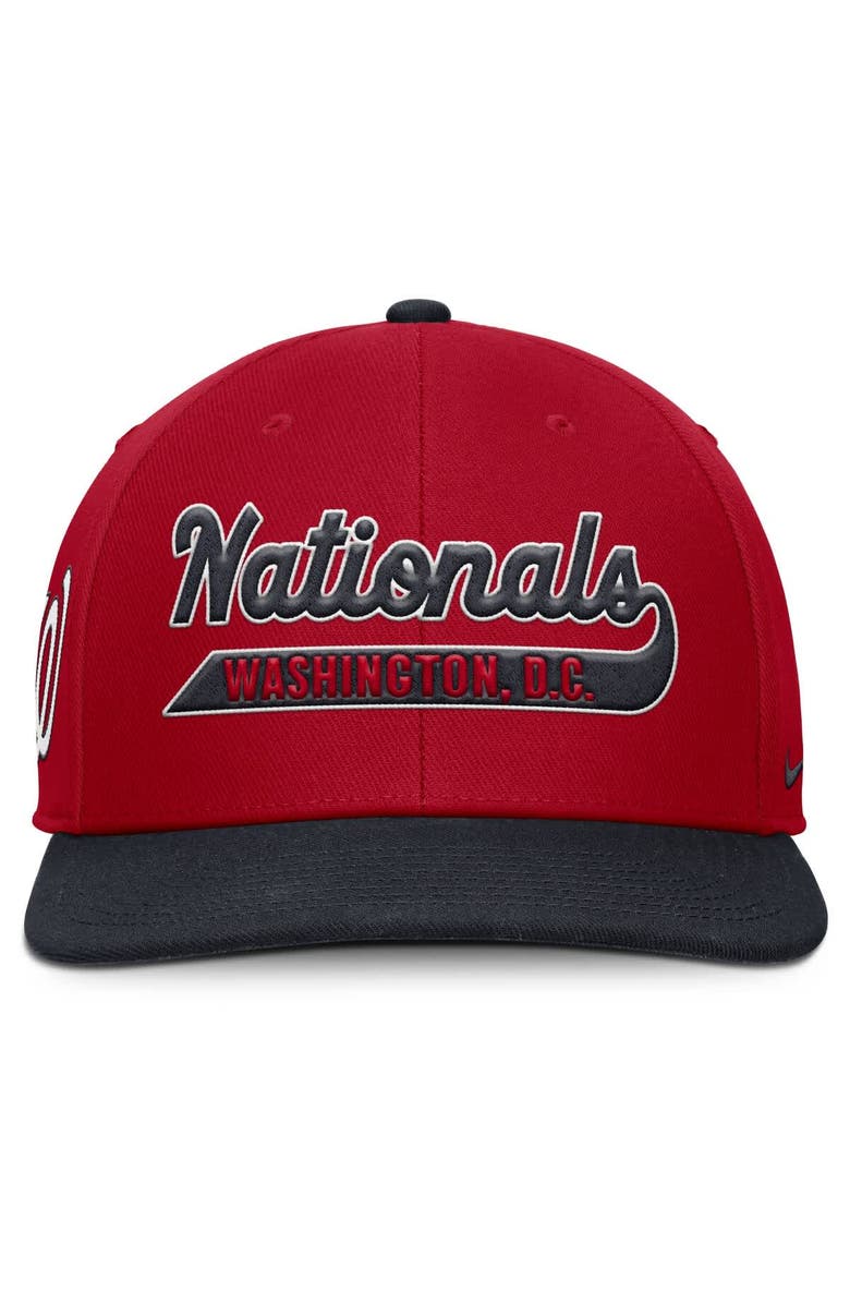 Nike Men's Nike Red/Navy Washington Nationals Pro Performance Snapback Hat, Alternate, color, Red