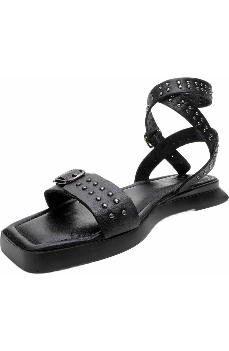 Forever & Always Shoes Carril Leather Sandal, Alternate, color, Black Leather