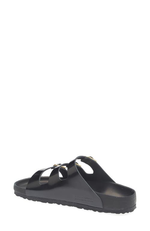 Birkenstock Florida Dbuckle Exquisite Shine In Black
