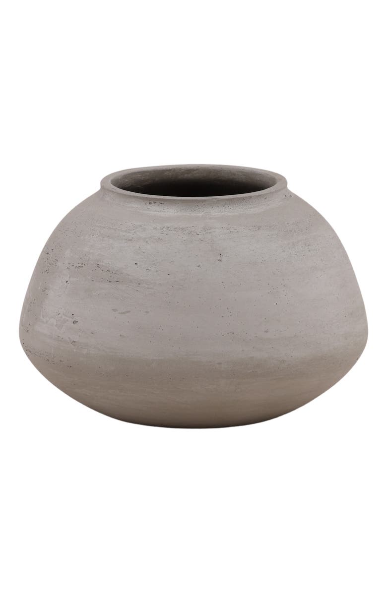 Dovetail Furniture Aria Cement Outdoor Vase, Main, color, Natural
