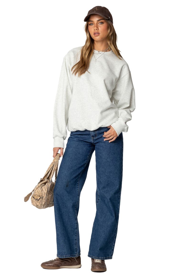 Laurey Oversize Sweatshirt, Alternate, color, GRAY-MELANGE