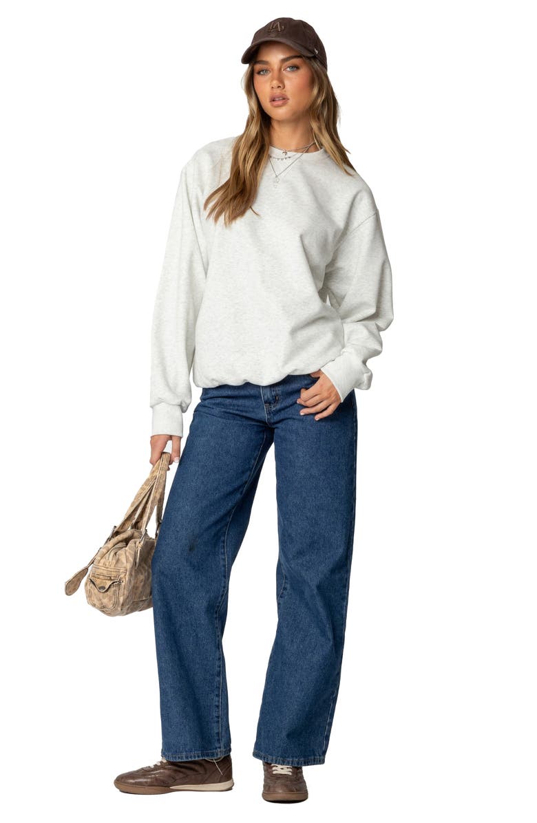 EDIKTED Laurey Oversize Sweatshirt, Alternate, color, Gray-Melange
