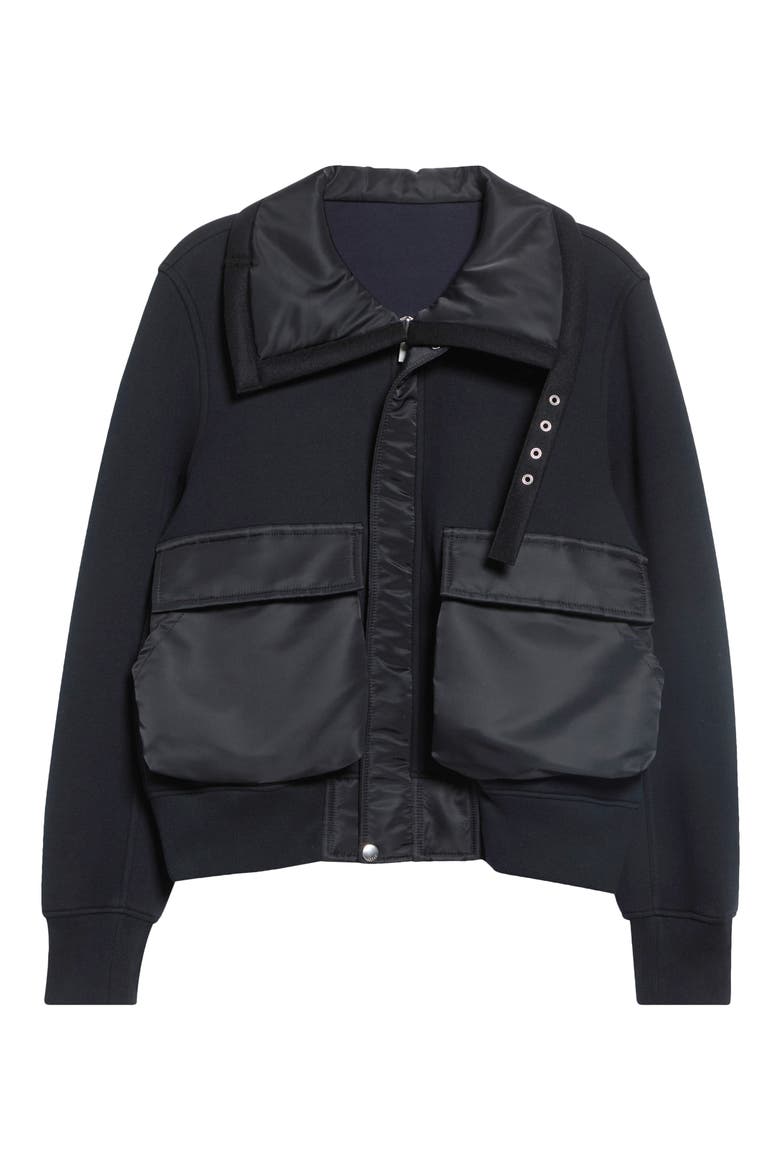 ジャケット・アウター sacai Sponge Sweat Blouson - BLACK 001 Sacai Sponge Sweat Blouson (Women) | Nordstrom