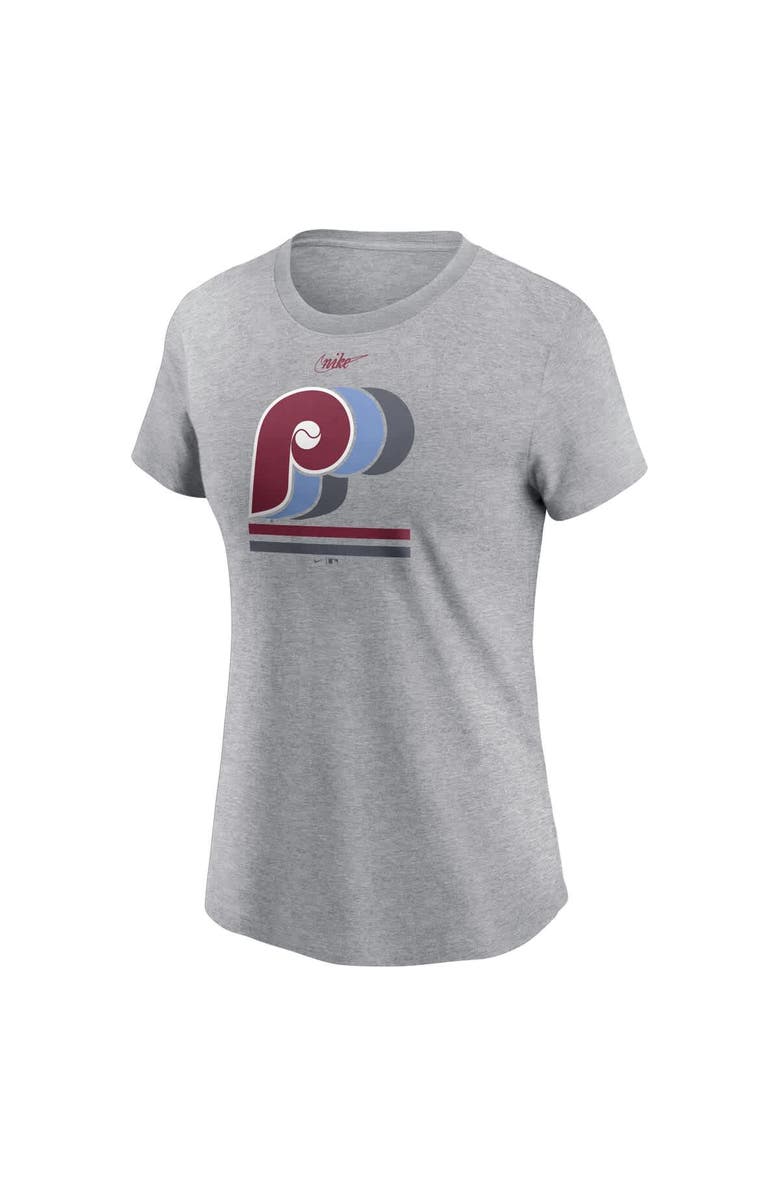 Nike Women's Nike  Heather Gray Philadelphia Phillies Logo T-Shirt, Alternate, color, 