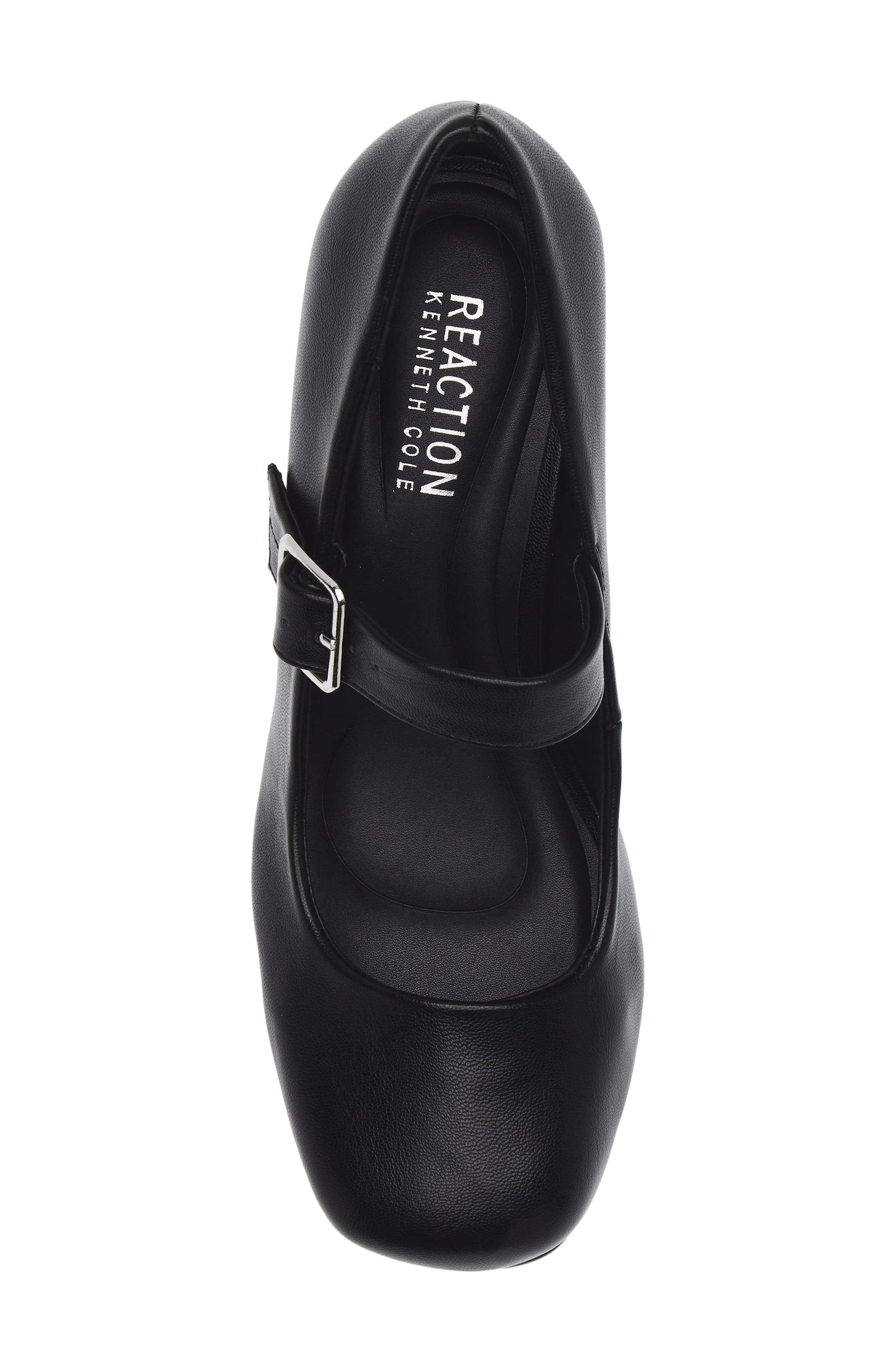 Reaction Kenneth Cole Klair Block Heel Mary Jane, Alternate, color, Black Smooth