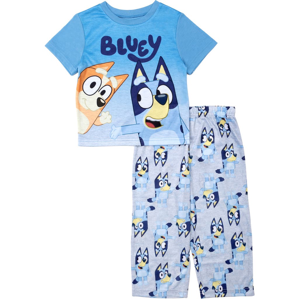 Ame Bluey Fitted Two-piece Pajamas In Blue
