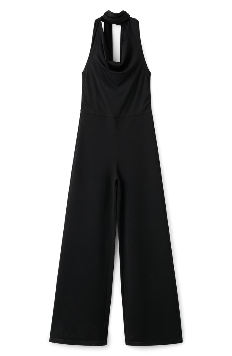 MANGO Scarf Halter Neck Jumpsuit, Main, color, 