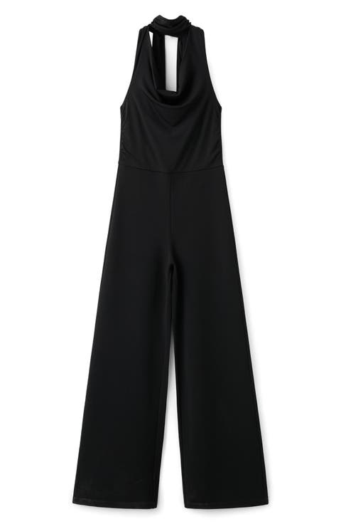 Scarf Halter Neck Jumpsuit