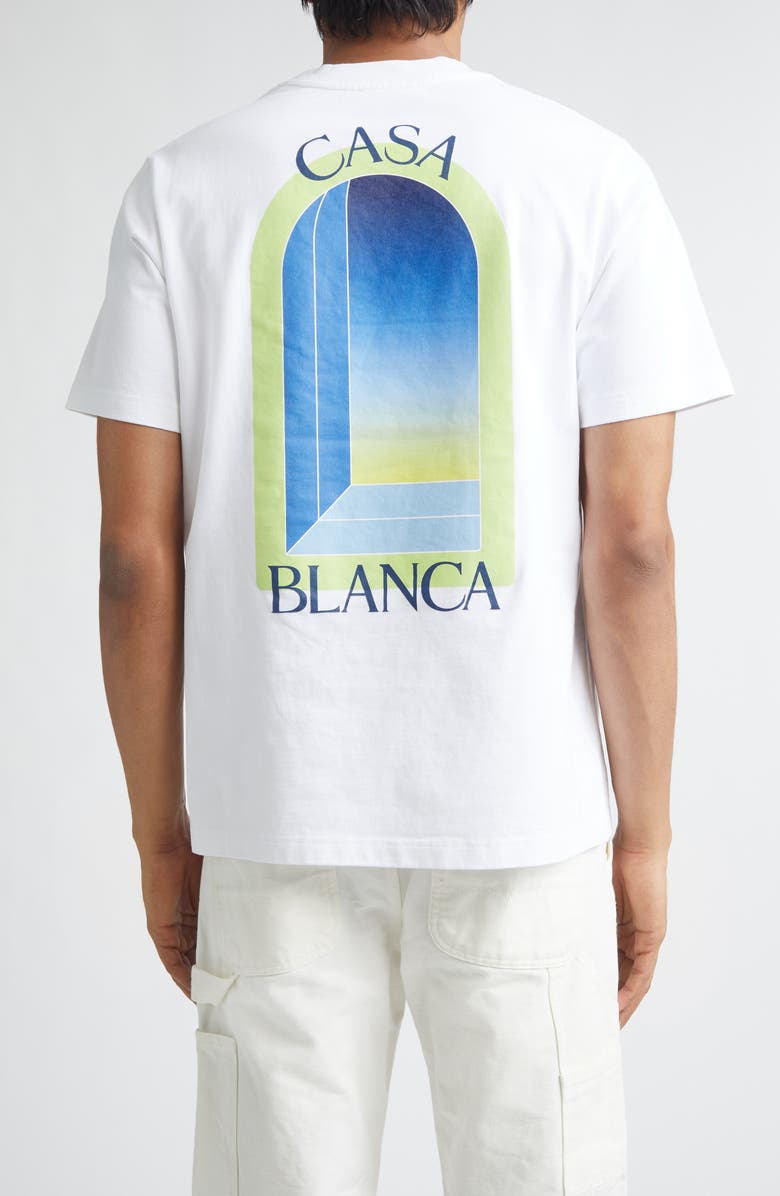 Casablanca Arches Classic Organic Cotton Graphic T-Shirt, Alternate, color, Bright White