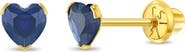 In Season Jewelry 14k Birthstone Cubic Zirconia Heart Earrings