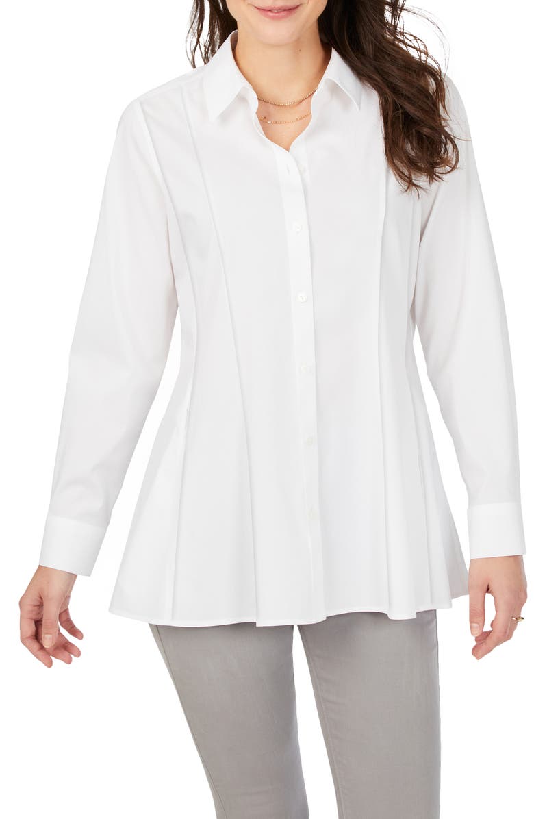 Foxcroft Gianna Pleated Blouse, Main, color,