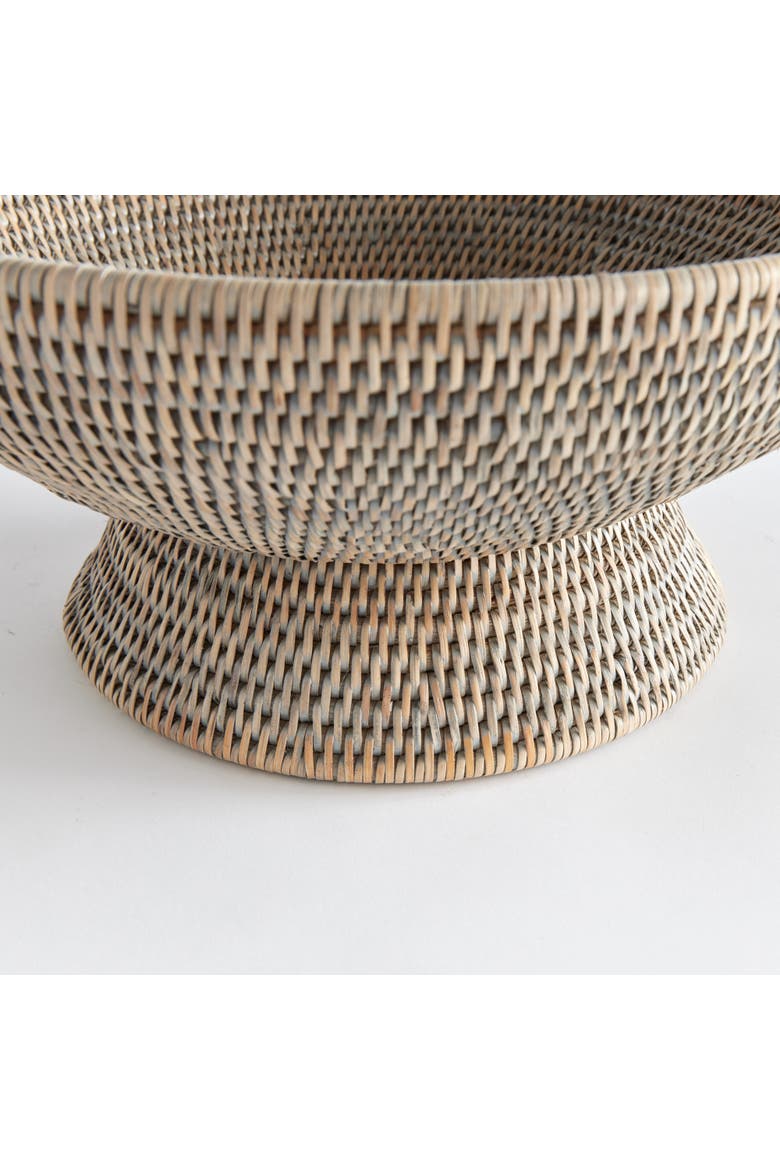 Burma Rattan Offering Decorative Bowl, Alternate, color, Gray