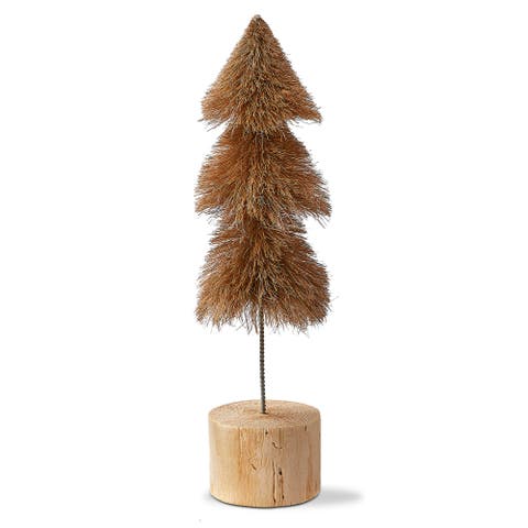 Sisal Tree Small Taupe Holiday Decor Sculpture for Christmas
