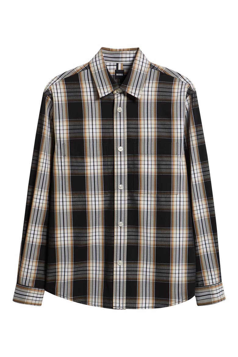Owen Plaid Button-Up Shirt, Alternate, color, MEDIUM BEIGE