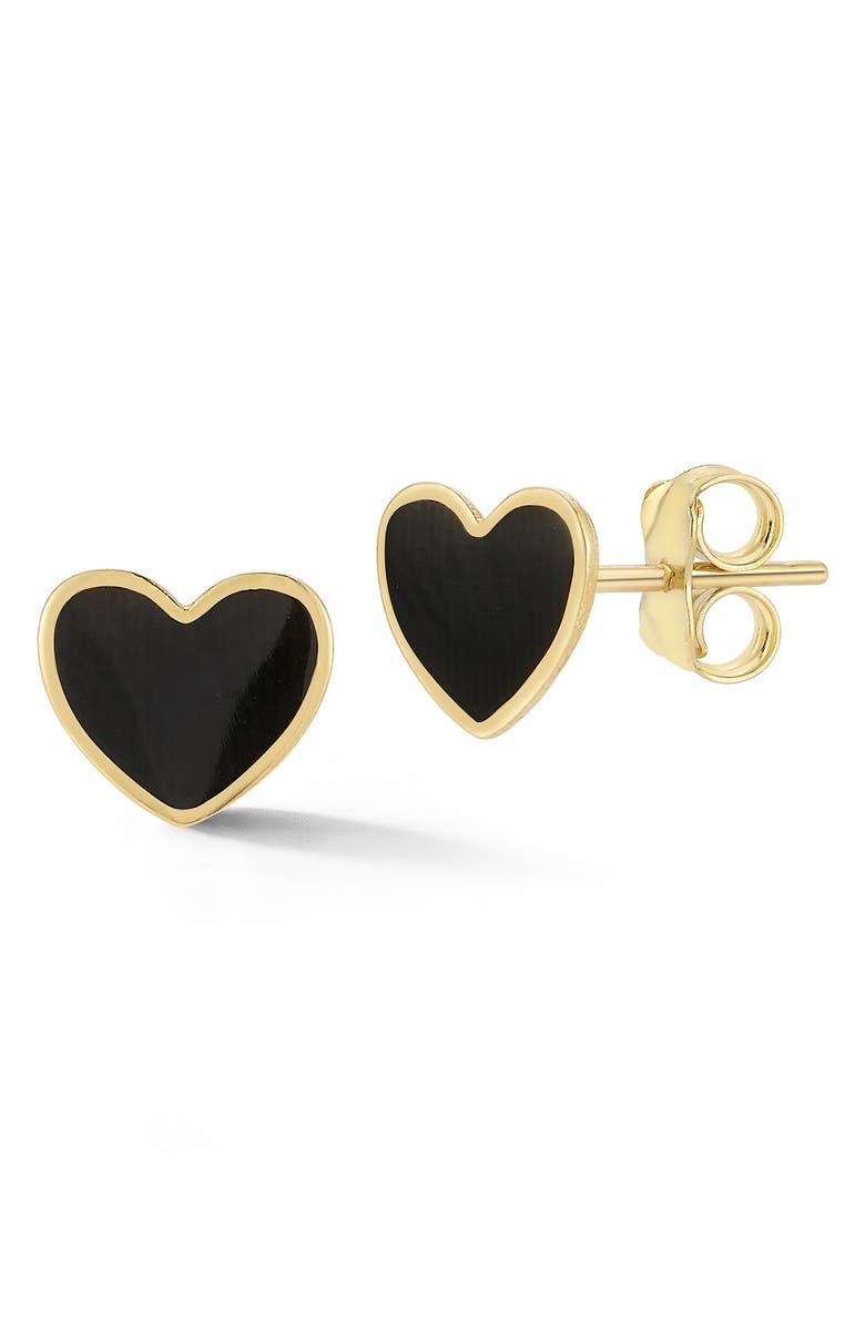Ember Fine Jewelry Heart Stud Earrings, Main, color, Gold