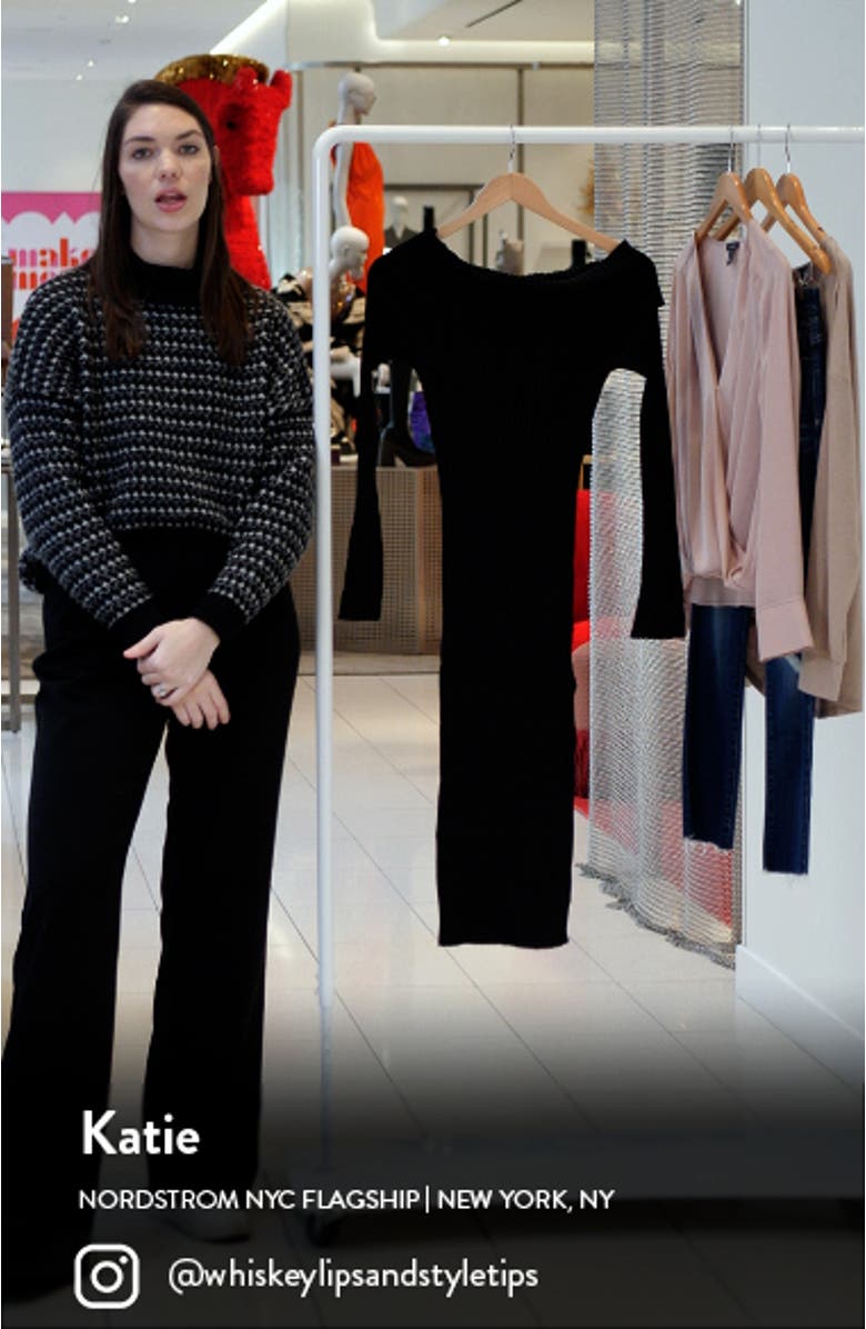 Off the Shoulder Midi Sweater Dress, sales video thumbnail