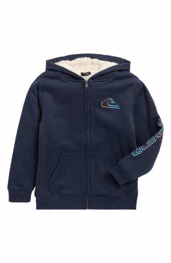Quiksilver Kids' Faux Shearling Lined Full Zip Hoodie