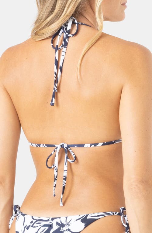 Roxy Oceanside Mini Tiki Triangle Bikini Top In White