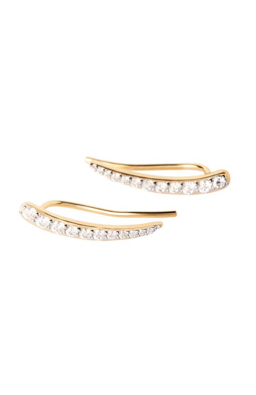 Pdpaola Riga Climbing Earrings In Gold