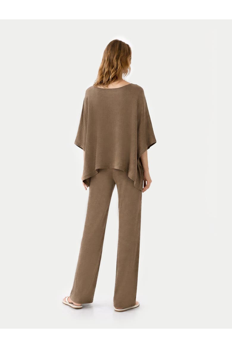 Boat-Neck Cashmere Poncho, Alternate, color, taupe