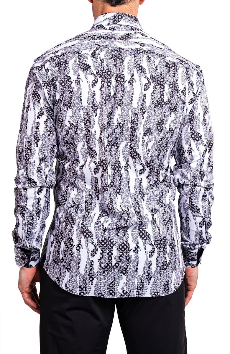 Maceoo Fibonacci Ascension Contemporary Fit Button-Up Shirt, Alternate, color, White