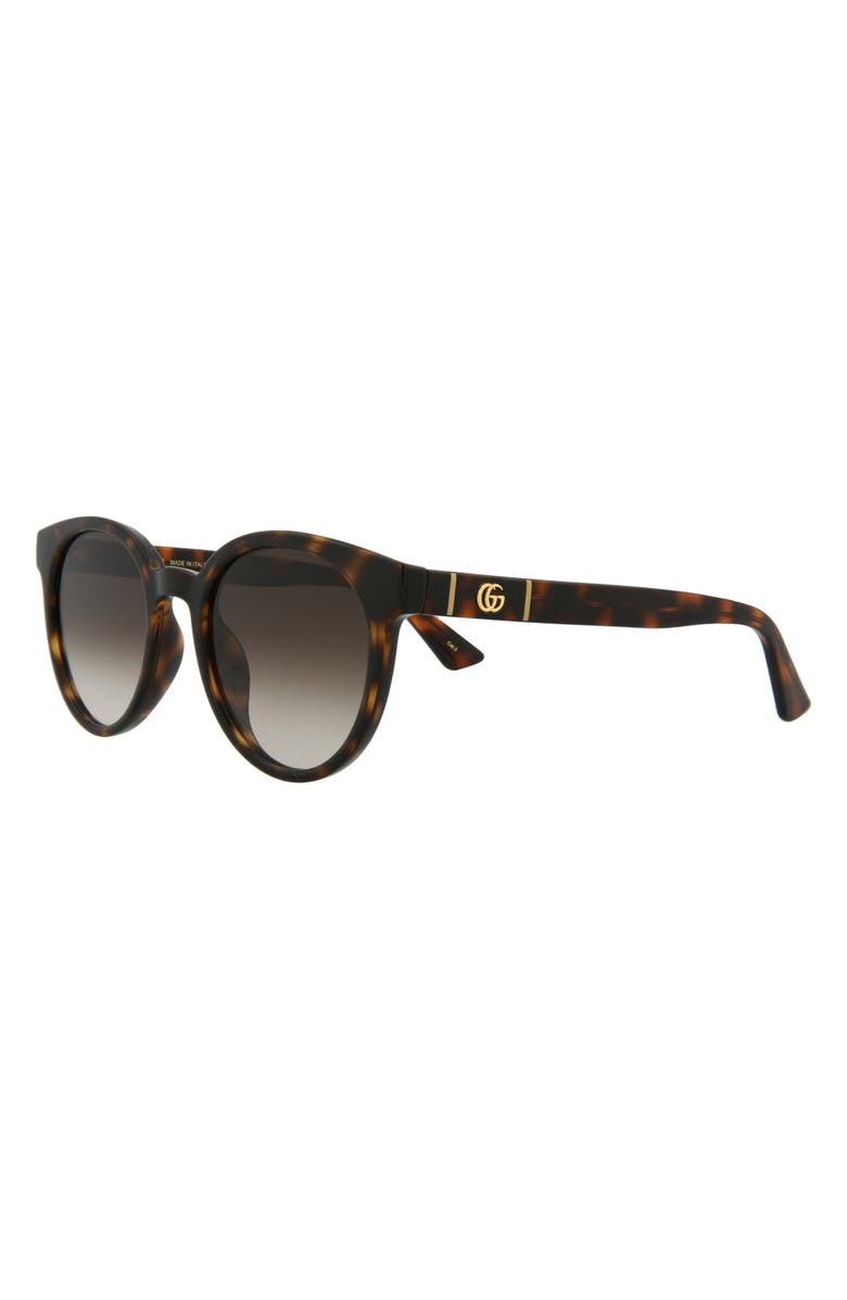 Gucci 56mm Round Sunglasses, Alternate, color, Brown Brown Brown