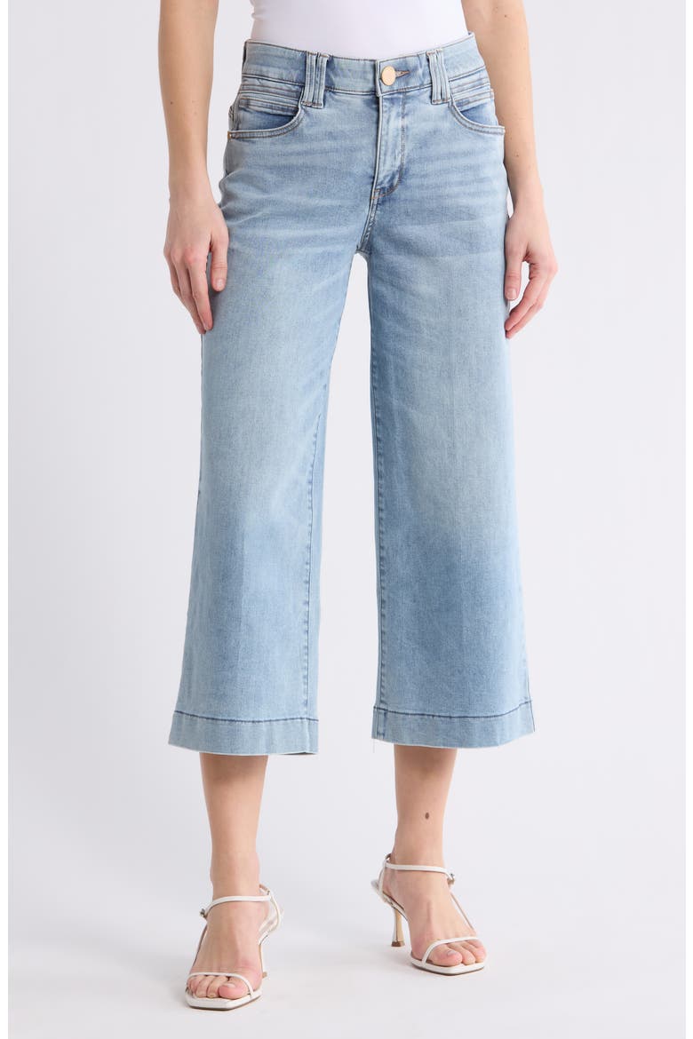 Wide Leg Cropped Jeans, Main, color, LIGHT BLUE