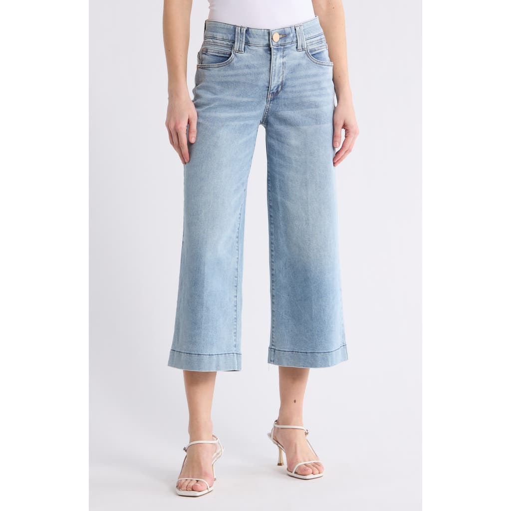 Democracy Wide Leg Cropped Jeans in Light Blue at Nordstrom Rack, Size 8