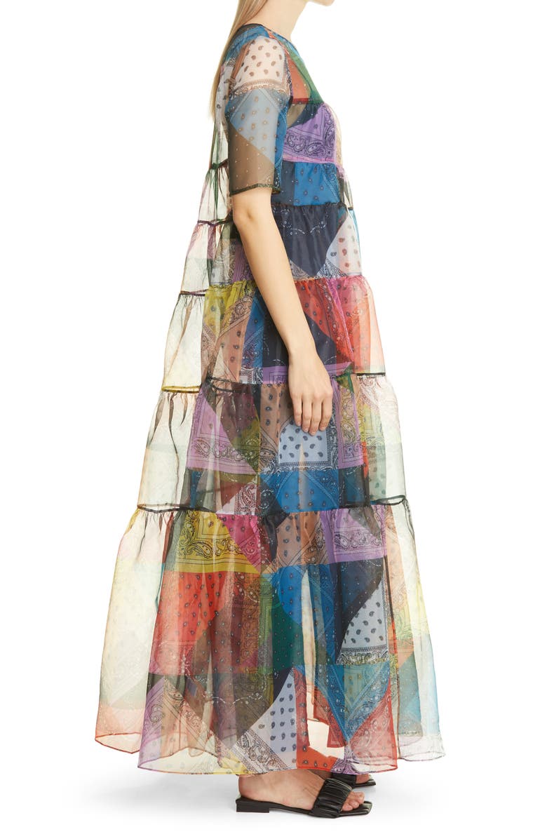 STAUD Hyacinth Organza A-Line Dress, Alternate, color, 