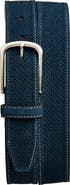 Johnston & Murphy Perferated Suede Belt