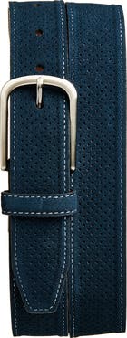 Johnston & Murphy Perferated Suede Belt