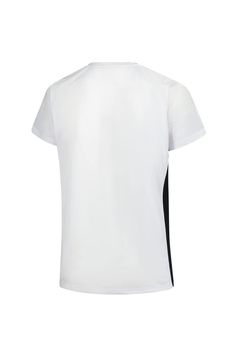 Women's Fanatics  White Cincinnati Bengals Plus Size Glitter Lace-Up V- Neck T-Shirt, Alternate, color, White