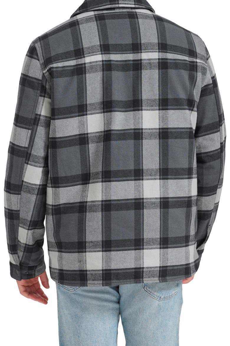 Quilt Lined Cotton Shacket, Alternate, color, GREY/ BLACK/ WHITE MULTI