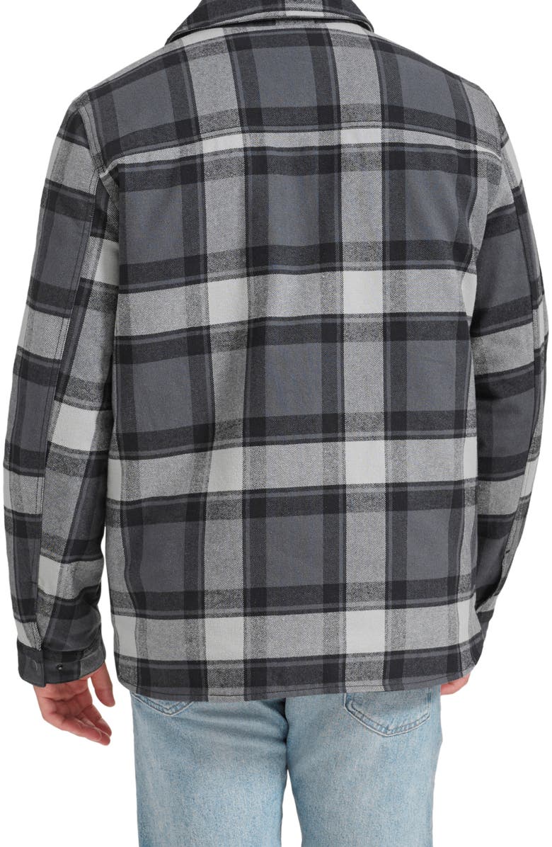 Levi's Quilt Lined Cotton Shacket, Alternate, color, Grey/ Black/ White Multi