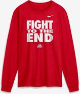 Nike Men's Nike Scarlet Ohio State Buckeyes 2026 Sideline Slogan Dri-FIT Long Sleeve T-Shirt