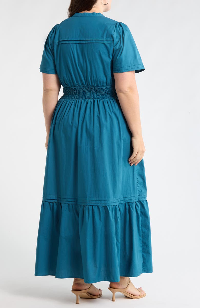 SUGARLIPS Belraj Cotton Poplin Maxi Dress, Alternate, color, Teal
