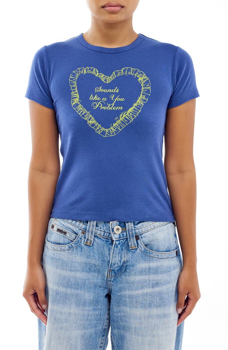 BDG Urban Outfitters You Problem Graphic Baby Tee, Main, color, Navy