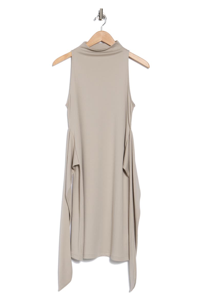 Sleeveless Mock Neck Dress, Alternate, color, PEYOTE