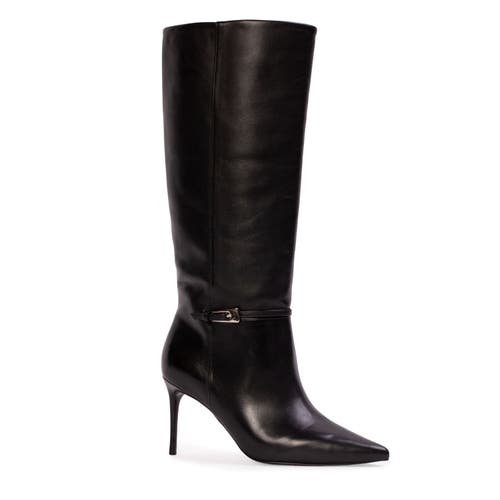 Black Suede Studio Elo 80 Leather Boot In Black