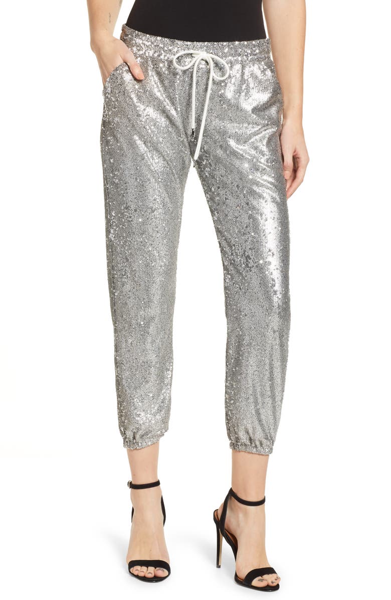 David Lerner Sequin Jogger Pants, Main, color,